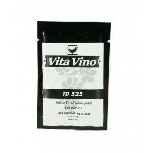 Дрожжи винные Vita Vino TD-525, 8 гр (для приготовления крепких вин из винограда и ягод)